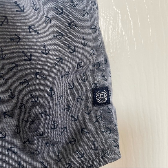 **4/$12** Chaps Men's Short Sleeve Button Down Collar Shirt w/Anchors Size Large - Picture 6 of 8